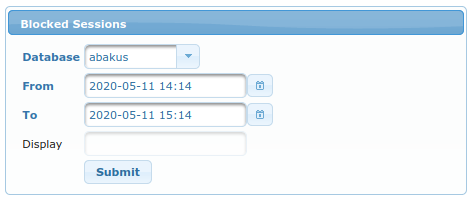 Blocked Sessions Form