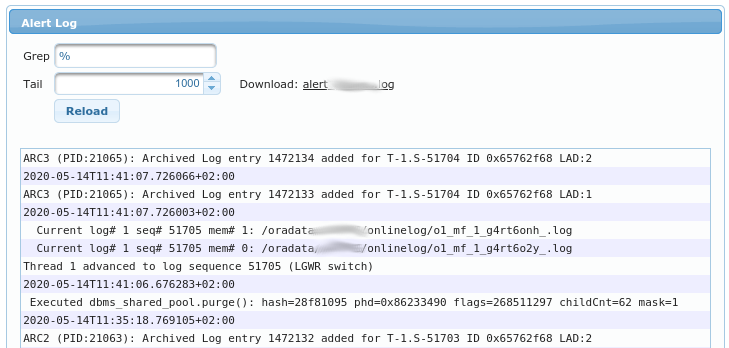 Alert Log