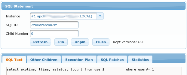 SQL Detail Text
